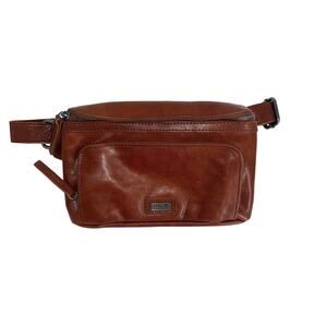 Spikes & Sparrow Leather Belt Bag Brown Adjustable Waist Hip Belt Fanny Pack